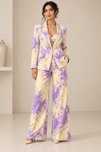 Lavender & Ivory Tie-Dye Blazer Co-ord Set