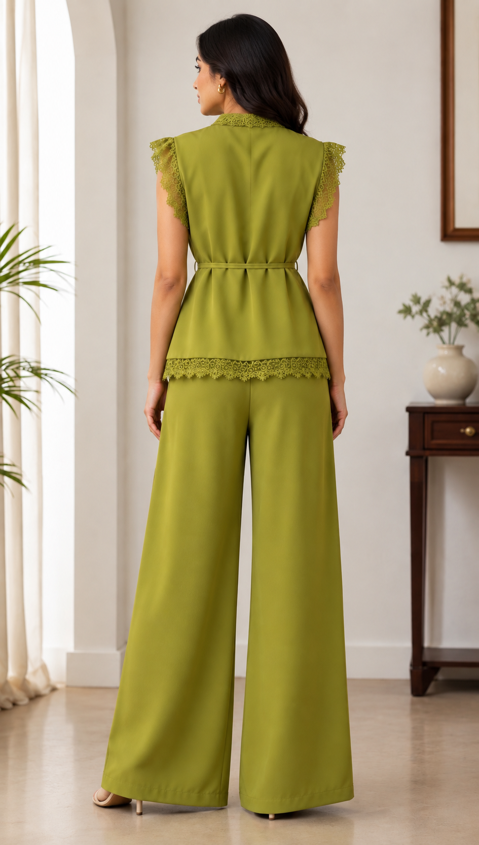 Green Lace Co-Ord Set