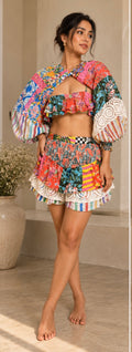Floral Patchwork Resort-Wear 3-Piece Set