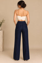 Ivory Cross-Wrap Crop Top